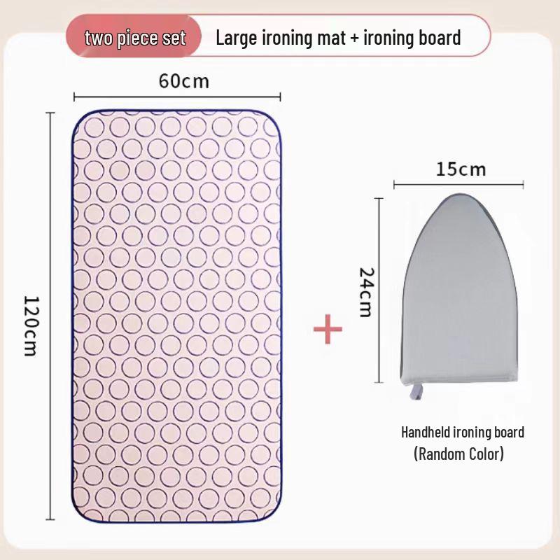 Hanging Heat-Resistant Pink Ironing Pad, Six-Layer Thick, Waterproof & Non-Slip