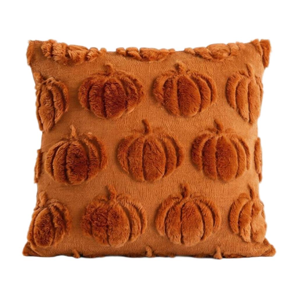Pumpkin Cover 4545 Cm Faux Plush Halloween Decorative Throw Case for Couch Sofa