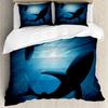 Shark Duvet Cover Set Types of Sharks Pattern Duvet Cover Set Bedclothes Pillowcase Double Queen King Size Polyester Bedding Set