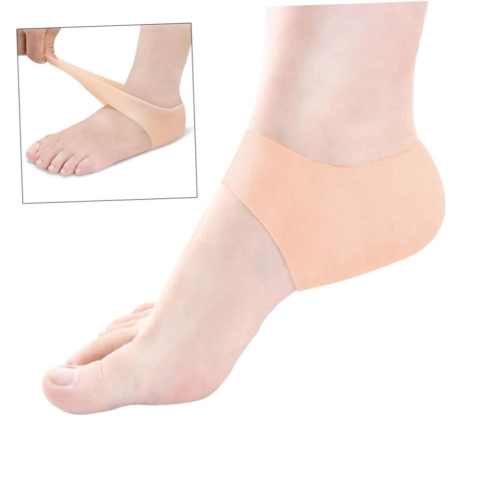 Silicone Heel Protector with Moisturizing Gel Sleeves for Dry Cracked Heels and Callus Prevention