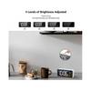 HOMVILLA Digital Alarm Clock with Large LED Temperature Display, Portable Mirror Alarm with Dual Sleep Time Alarm 4-Level Adjustable Brightness Dimmer