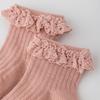 5Pairs Non-slip Kids Tube Sock Lace Toddle Walking Socks Sweet Baby Ruffle Socks  First Walkers