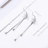 Womens Vintage Korean Fashion Elegant Anti-allergy 925 Silver Plated Mini Simple Ear Hook Earrings Female Long Ear Jewelry Gifts