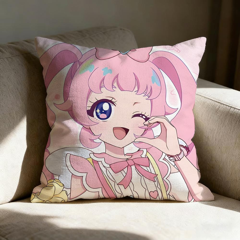 P-Pripara Anime Pillow Case Linen Pillow Covers Cover For Couch Living Room Bench Patio Floor Linen Home Decor