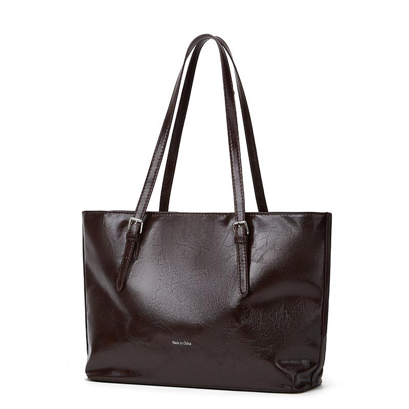 Nischen-High-End-Sinn Retro Großvolumige Pendler Vielseitige Tragetasche Unterarmtasche Einfacher Reißverschluss Einzelne Schulter Große Tasche Damen