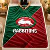 Flannel BlanketSouth Sydney Rabbitohs Warm Soft Throw Blanket for Indoor Sofa Bed Living Room Use