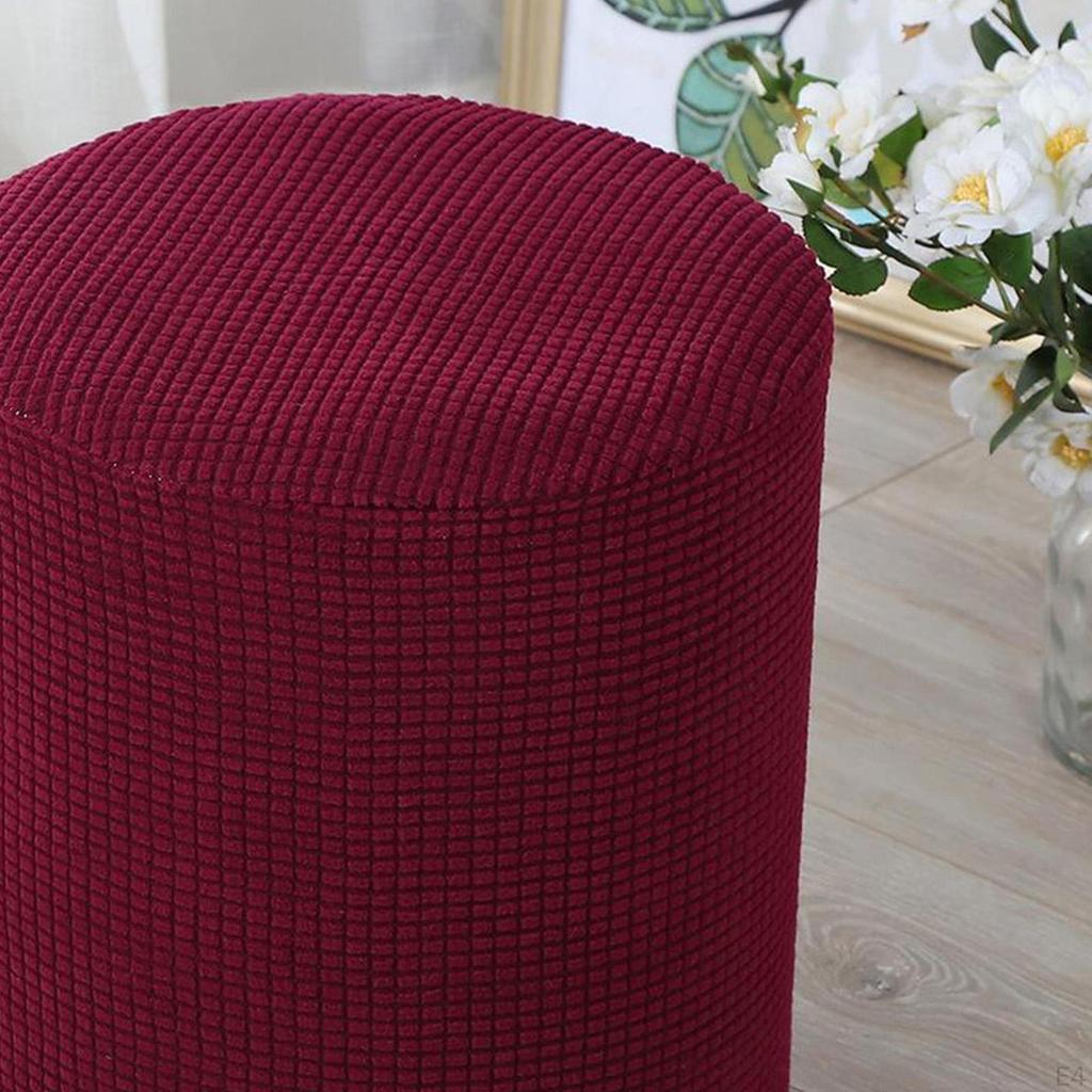 Ottoman Slipcover with Elastic Bottom Washable