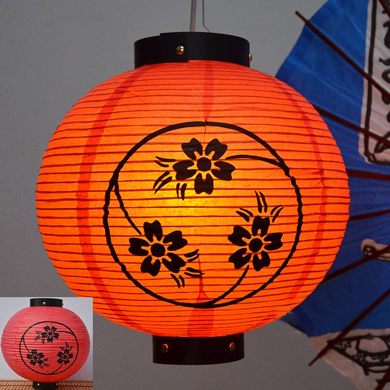 30cm Japanese Paper Lantern Oriental Style Izakaya Sushi Pub Lantern Sakura Restaurant Festival Hanging Lantern Advertising Sign