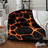 1pc Orange Black Design Blanket Warm, Cozy, And Soft, Suitable for Sofas, Beds, Cars, And Office Use.Perfect for Camping And Travel, Making It a Great