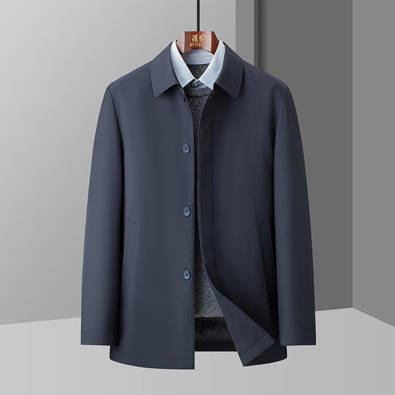 

Зимняя куртка-пуховик мужская теплая с лацканами средней и длинной длины, деловая, дорожная, классическая, для людей среднего и пожилого возраста, повседневная куртка 4XL