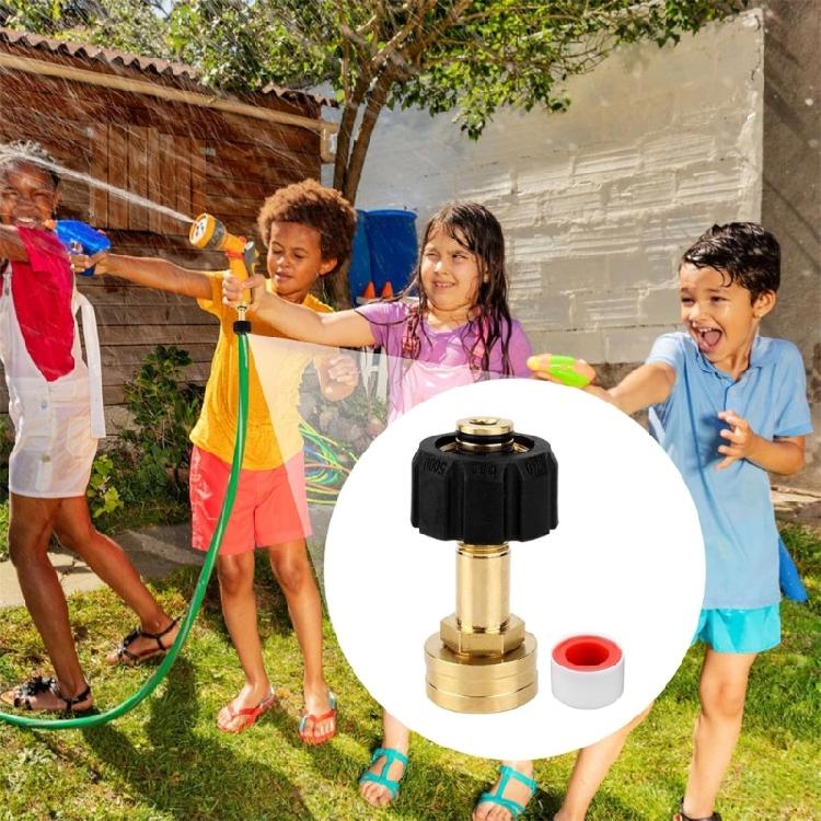 Multiuse M22-14mm Brass Female Hose Adapter Hose Fittings for 3/4inch Garden Hoses Pressure Washers and Cleaning Tool