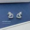 S925 Sterling Silver Heart-Shaped Hollow Earrings: Elegant, Fashionable, and Versatile.