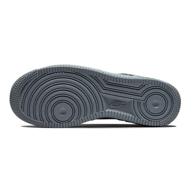 New Nike Air Force 1 Low Cut Out Swoosh Smoke Grey GS DQ1097-001