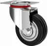 Swivel casters 75mm metal rubber wheels set of 4 for trolleys with brake