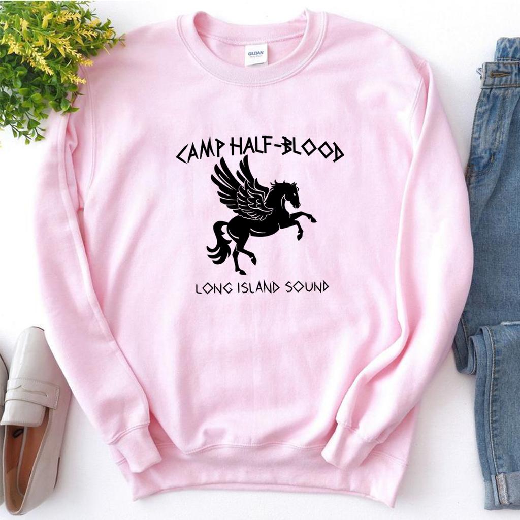 Unisex Camp Half Blood Sweatshirt Percy Jackson Hoodies Long Island Sound Olympian SPQR Pullover Vintage Unisex Sweatshirts Streetwear
