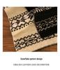 Women's Snowflake Double-Sided Knitted Scarf - Thick, Warm Vintage Shawl for Autumn/Winter In Korean Style