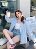 Women's Bow Print Long Sleeve Striped Shirt - Versatile Spring/Autumn Top