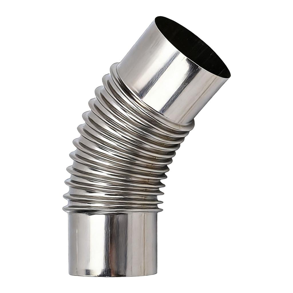 Stove Pipe Elbow 7.5cm Diameter Stainless Steel Flue Extension Elbow Chimney for Outdoor Camping Wood Stove 45 Degree