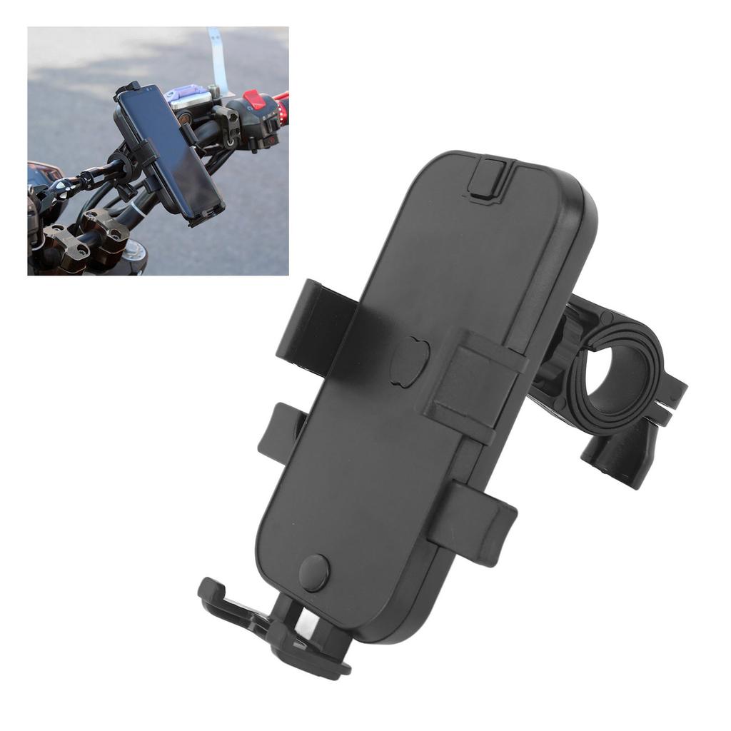 Fahrrad Handyhalterung ABS Stabil Fixiert Einstellbarer Winkel Stoßdämpfung Lenker Handyhalter für Motorrad
