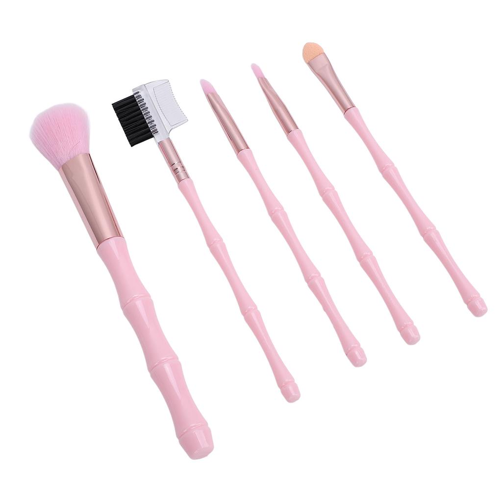 5pcs Makeup Brushes Portable Blush Eye Shadows Lip Facial Makeup Foundation Powder Brush Set for Beg