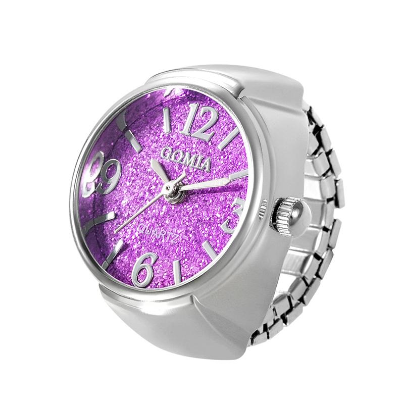 Cool Creative Punk Watch Ring Quartz Dial Adjustable Fashion Accessory for Women Men Couples For Festivals and Gatherings A4