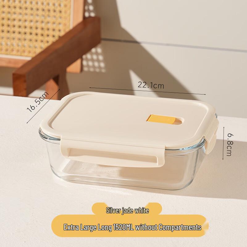 BOLIDOMI Rectangular Glass Microwave Food Container