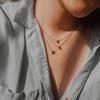eManco Gold-Plated Stainless Steel Letter Necklace with European & American Pendant