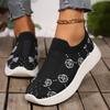 New Thick-soled Knitted Low-cut Low-top Large-sized Women's Sports and Casual Shoes