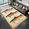 1pc Brown Trout Pattern Carpet New Release! Anti-slip Sound Insulation, Rug for Living Room Bedroom, Office Areas, Durable Mat
