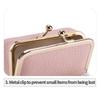 Sac à Bijoux Portatif en Cuir Boîte de Rangement Exquise pour Bijoux Sac à Monnaie à Fermeture Baiser Pochette à Rouge à Lèvres