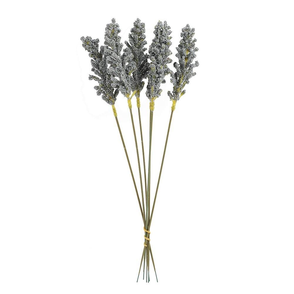 6 Pcs /Bundle Artificial Flowers Plastic DIY Crafts Supplies Fake Plants Multi-purpose Wheat Bouquet Home Decoration