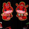 1 Pair 3D 2025 Snake Year Wall Sticker Traditional New Year Lucky Sticker  Festive Celebration