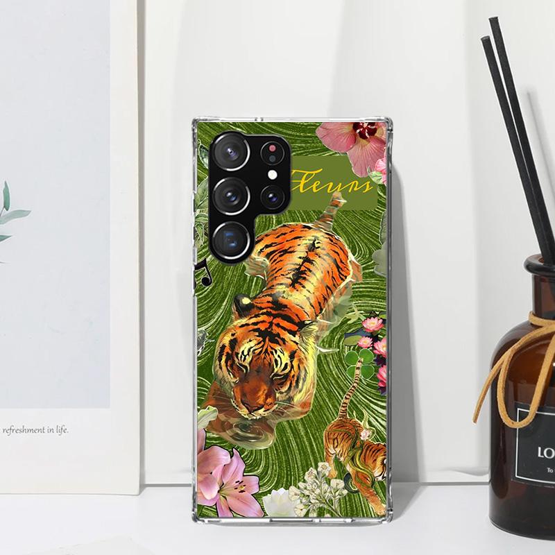Superior Tiger Pattern Art Phone Case For Samsung Galaxy S26 S25 Edge S24 FE S23 S22 Ultra S21 Plus S20 + Art Fundas Back Cover