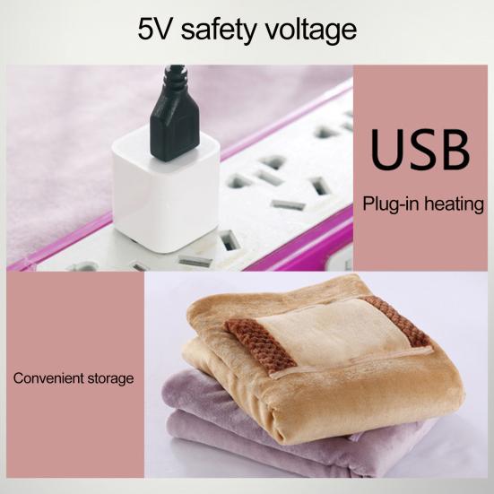 Practical Heating Play Breathable Blanket USB Plug Keep Warm