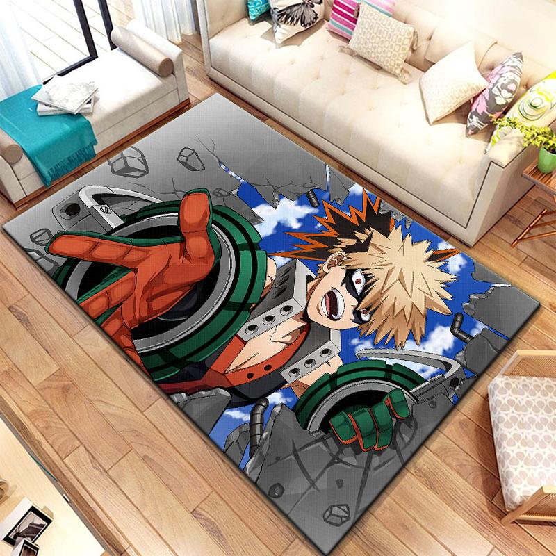 Anime carpet My hero science printed area carpet Living room Bedroom floor mat Kitchen Non slip Matte Mat Children's Bedroom Mat