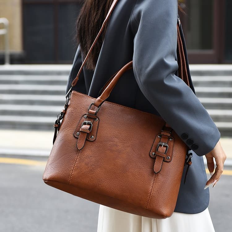 Borsa a tote di grande capacità da donna, borsa a mano/a tracolla