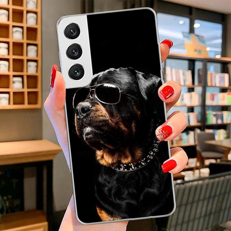 Rottweiler Dog Cover Phone Case For Samsung Galaxy S26 S25 Edge S24 Ultra S23 S22 Plus S21 S20 FE Soft Fundas Shell Galaxy S25 S