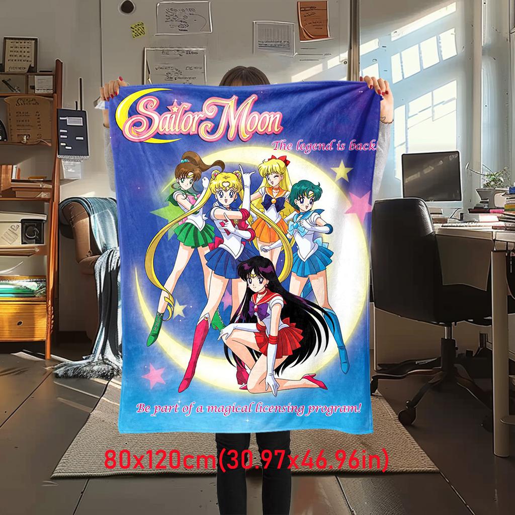 Japanese anime cute cartoon theme Sailor Moon Tsukino Usagi blanket suitable for home beds, sofa covers, office nap, outdoor warm blankets O8