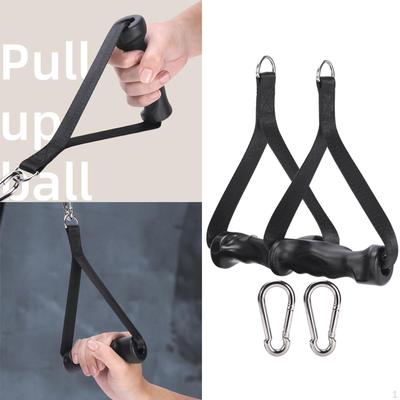 2 Adet Bağlantı Tutamağı Direnç Bandı Taşınabilir Triceps Biceps Halatı Kablo Makinesi Sapları