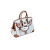 2025 Haute Couture Cargo Birkin Canvas Patchwork Women's Small Handbag with Wide Shoulder Strap