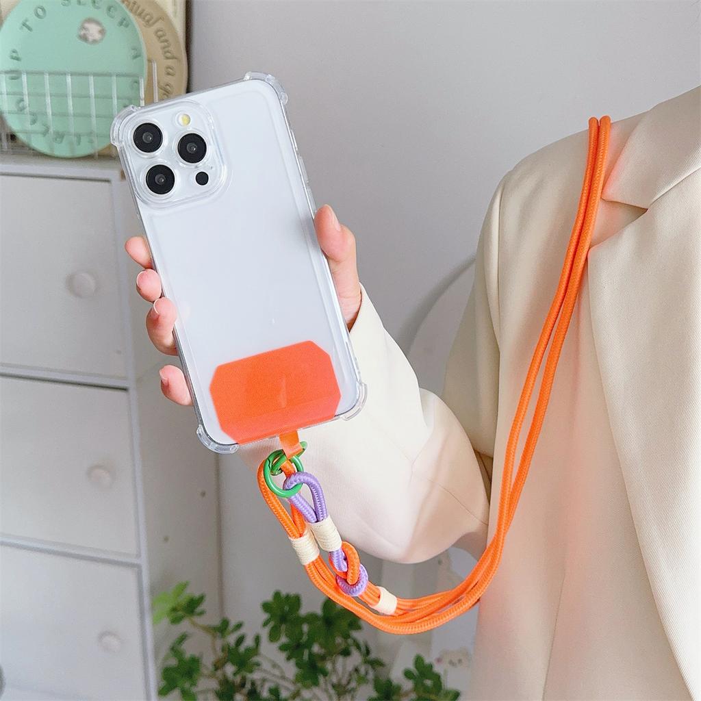 Cute Coloful Knot Phone Lanyard Diameter Strap Universal Case Crossbody Shoulder Card Neck Cord Clip Hang Anti-lost Wrist Strap