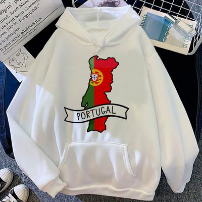 Portugal Hoodies Women Korean Style Fleece Vintage 2023 Sweater Female Anime Pulls