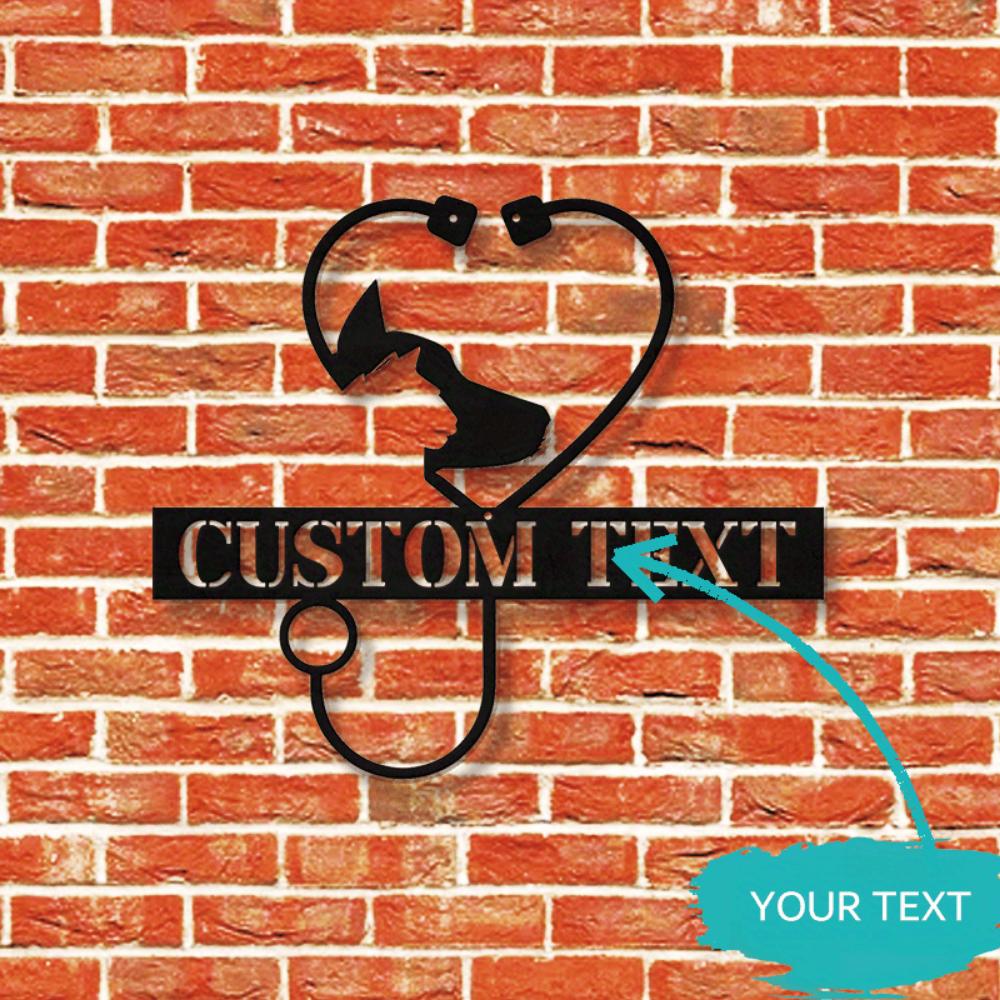 Placă Metalică Veterinar Artă de Perete Personalizată Decor Acasă Joom