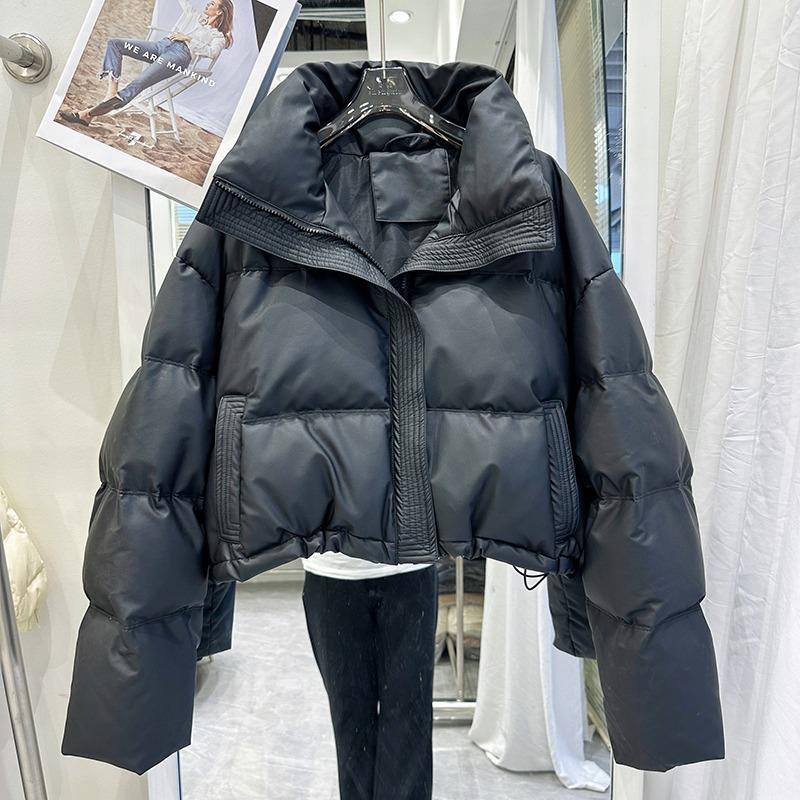 Anti-season pu leather down cotton-padded clothes women's short new winter cotton-padded clothes bread clothes small cotton-padded jacket