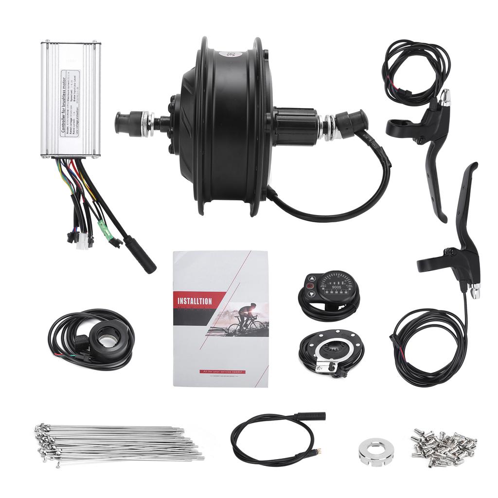 36V 500W Rear Wheel Hub Motor Electric Bicycle Conversion Kit with KT‑900S Display Meter for 12G Wheel