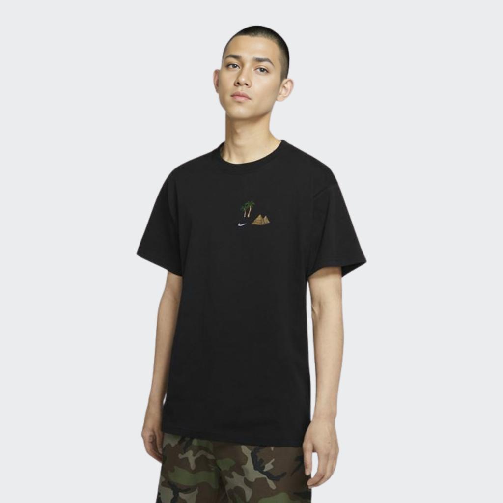 Nike Sneakers de Skateboard à Imprimé Sphinx et T-shirt à Col Rond pour Homme Sneaker, Hauts Noir DD8914-010