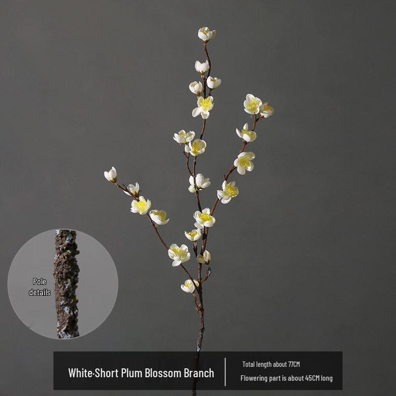 Artificial Plum & Peach Blossom Bonsai: Winter Sweet Flower Decor for Living Room or Study