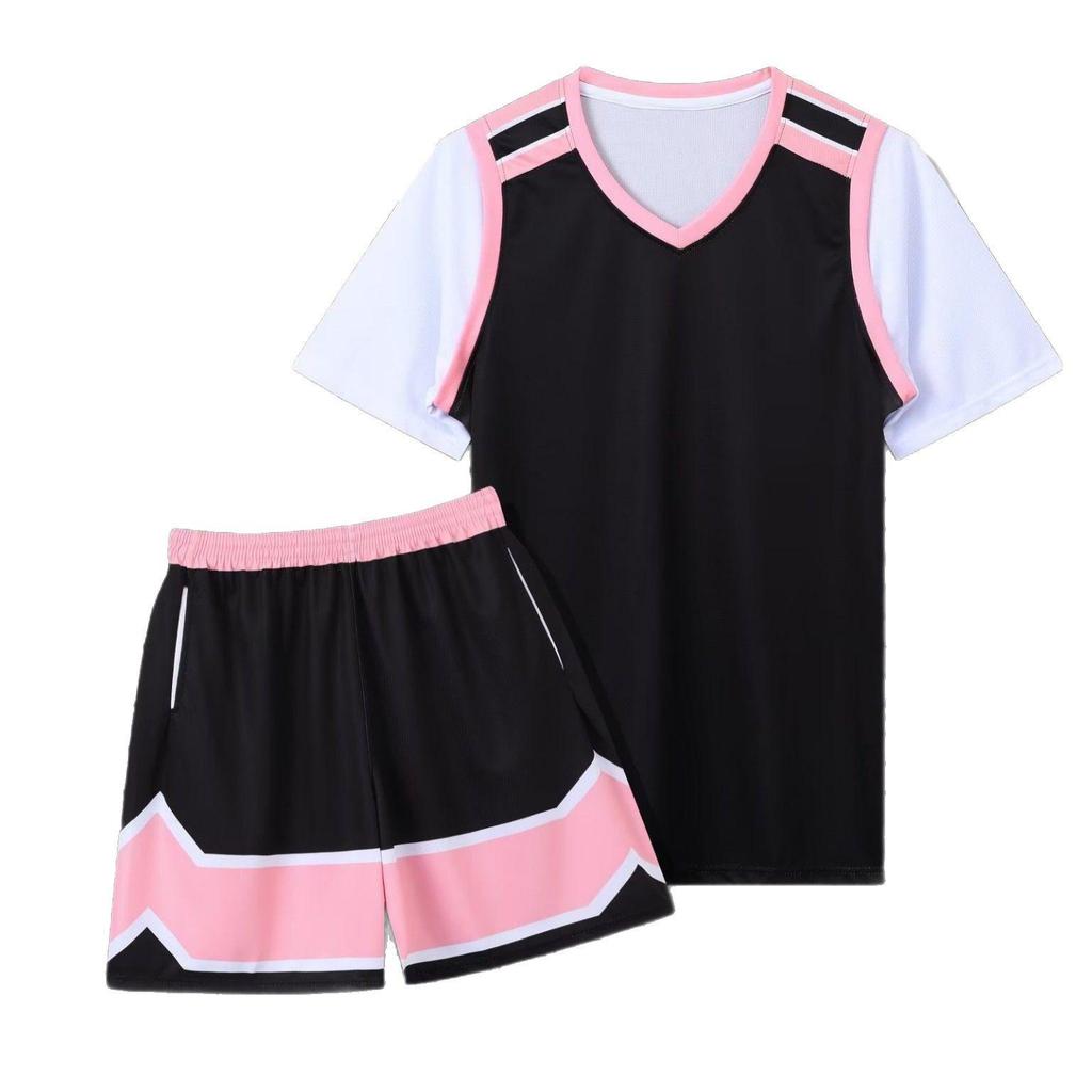 Unisex Basketball Uniform Set, Number Print, Dual-Pocket, 3XS-4XL