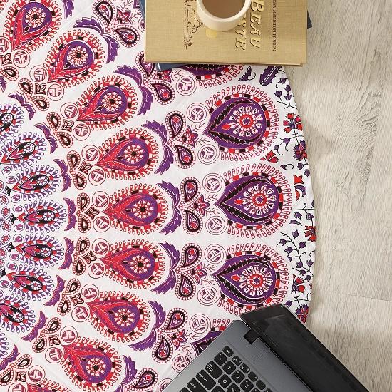 Pokrývka na kulatý stůl Bohemia Indian Mandala Ubrus Látka Páv Otec Ubrus Kuchyňský styl Středozemního stylu Boho