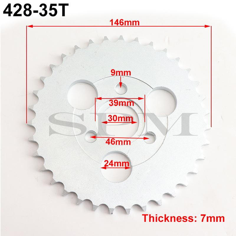 Motorcycle Parts Z50 Rear Gear Sprocket 24T/29T/31T/35T/37T Tooth For 420/428 Chain for Pitbike RM Monkey Bike 50CC